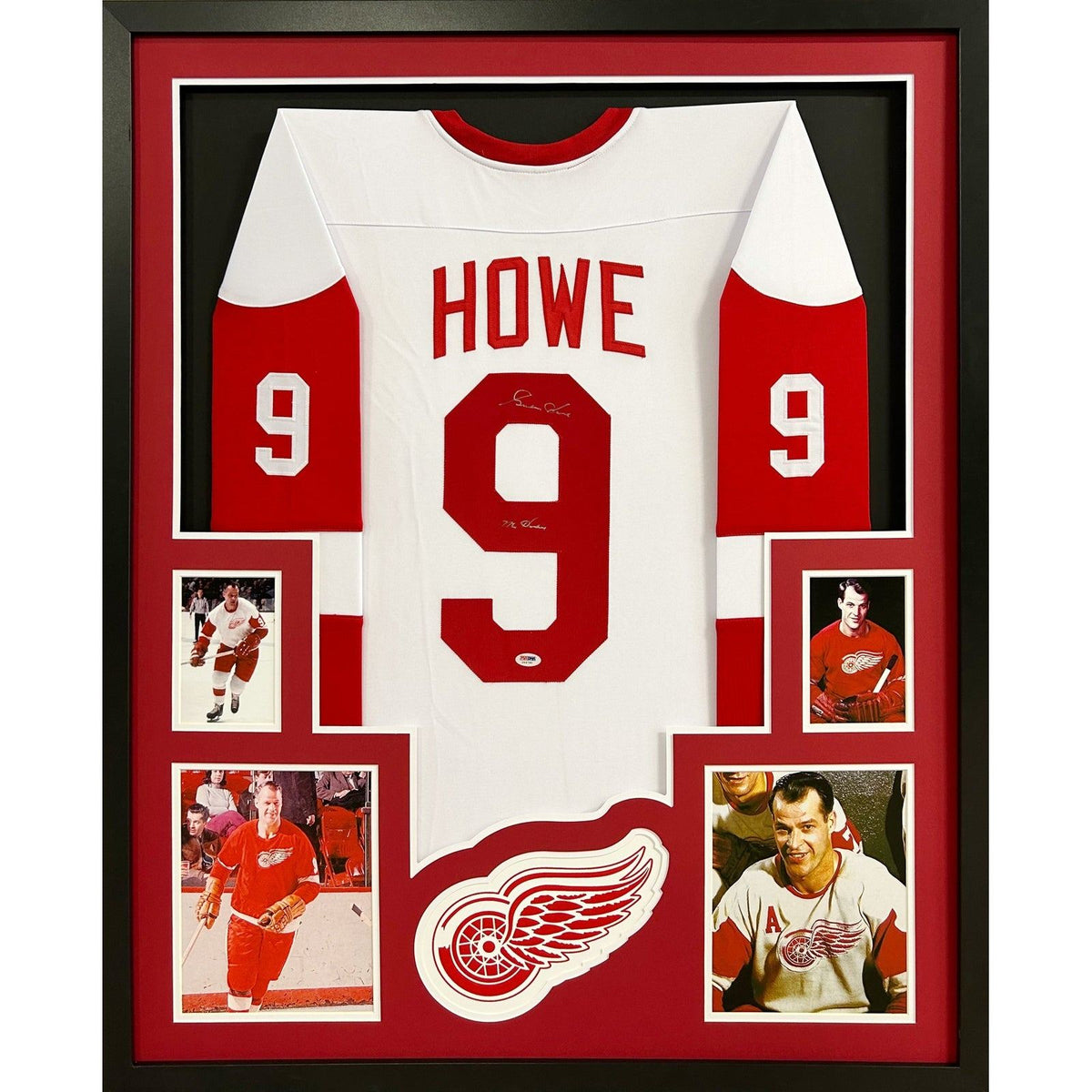 Gordie Howe Signed Framed Jersey PSA/DNA Autographed Detroit Red Wings