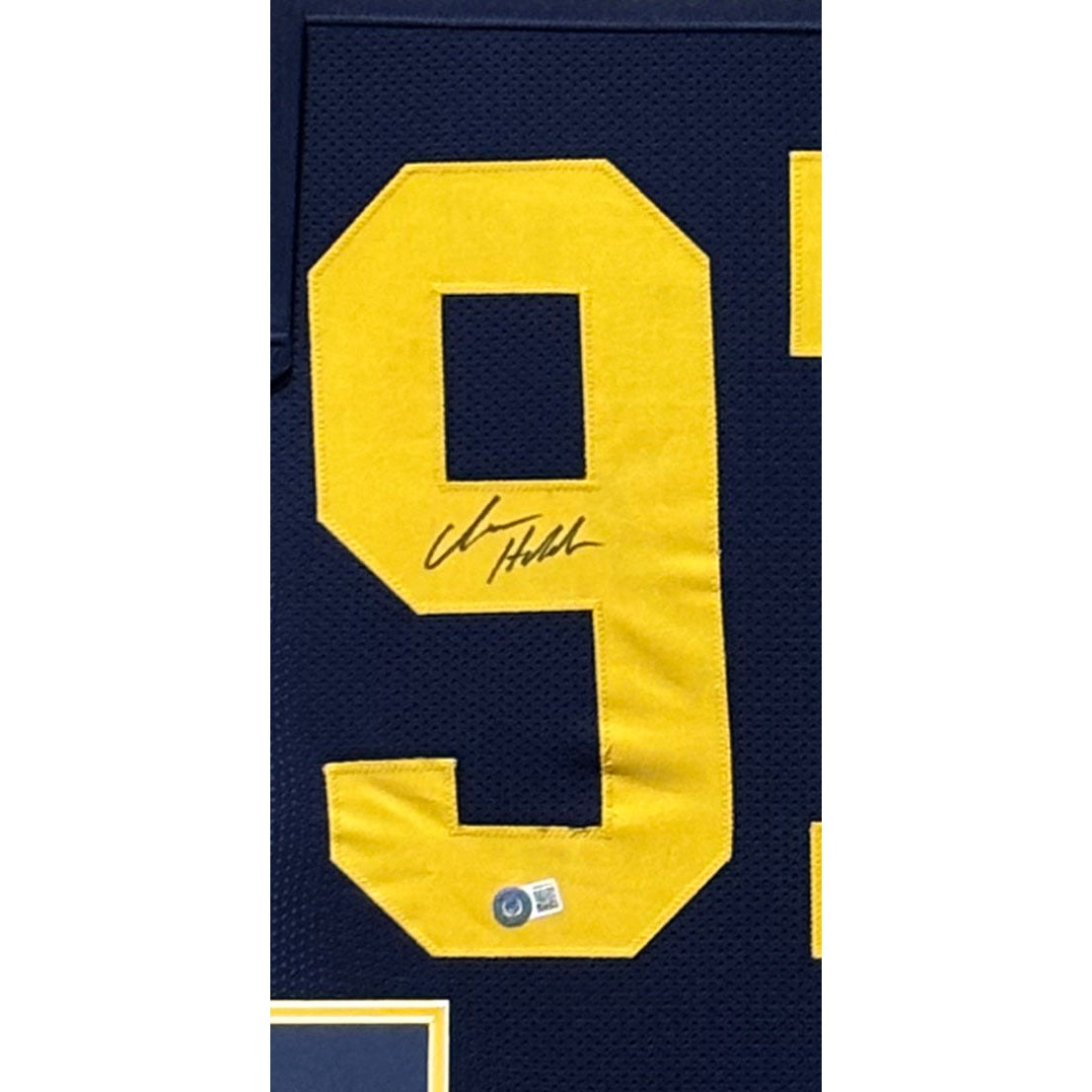 Aidan Hutchinson Framed Signed Michigan Jersey Beckett Autographed IH
