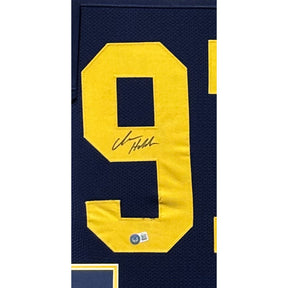Aidan Hutchinson Framed Signed Michigan Jersey Beckett Autographed IH