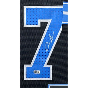 Aidan Hutchinson Framed Signed Lions Black Jersey Beckett Autographed 2P