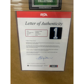 Cam Newton Framed Stat Jersey PSA/DNA Autographed Signed Carolina Panthers