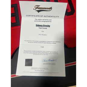 Sidney Crosby Framed Signed Black Jersey Frameworth Autographed Canada