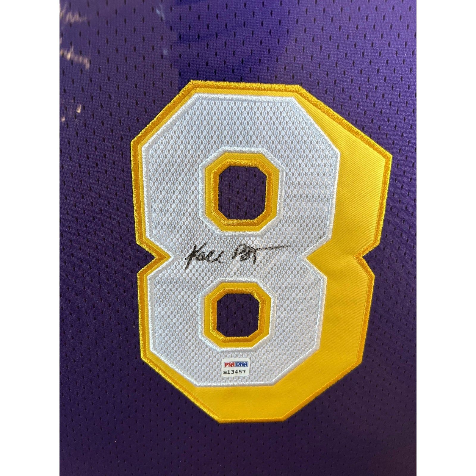 Kobe Bryant Framed Signed Purple Jersey PSA/DNA Autographed LA Lakers