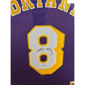 Kobe Bryant Framed Signed Jersey PSA/DNA Autographed LA Lakers Purple