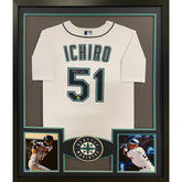 Ichiro Suzuki Signed Framed Jersey Authenticated Autographed Seattle Mariners