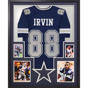 Michael Irvin Framed Signed Jersey Beckett Autographed Dallas Cowboys GN