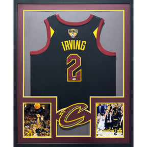 Kyrie Irving Signed Framed Black Jersey PSA/DNA Autographed Cavaliers