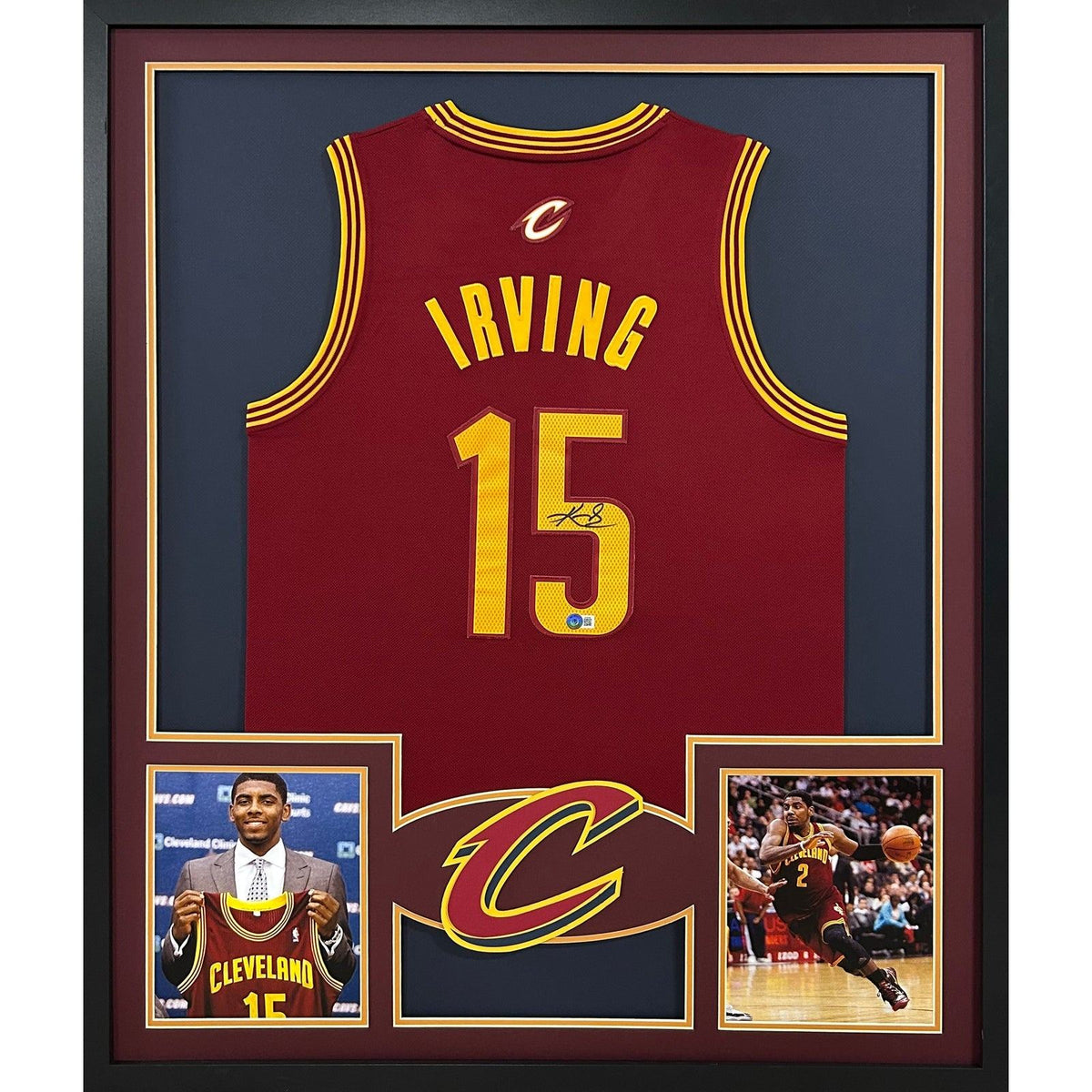 Kyrie Irving Signed Framed Jersey Beckett Autographed Cleveland Cavaliers