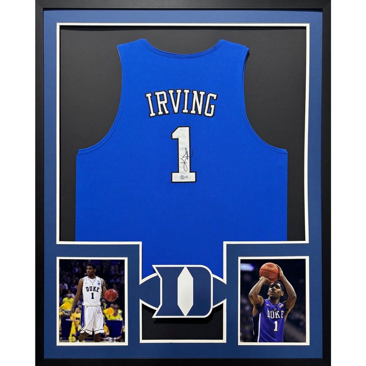 Kyrie Irving Framed Signed Jersey Beckett Autographed Duke Blue Devils