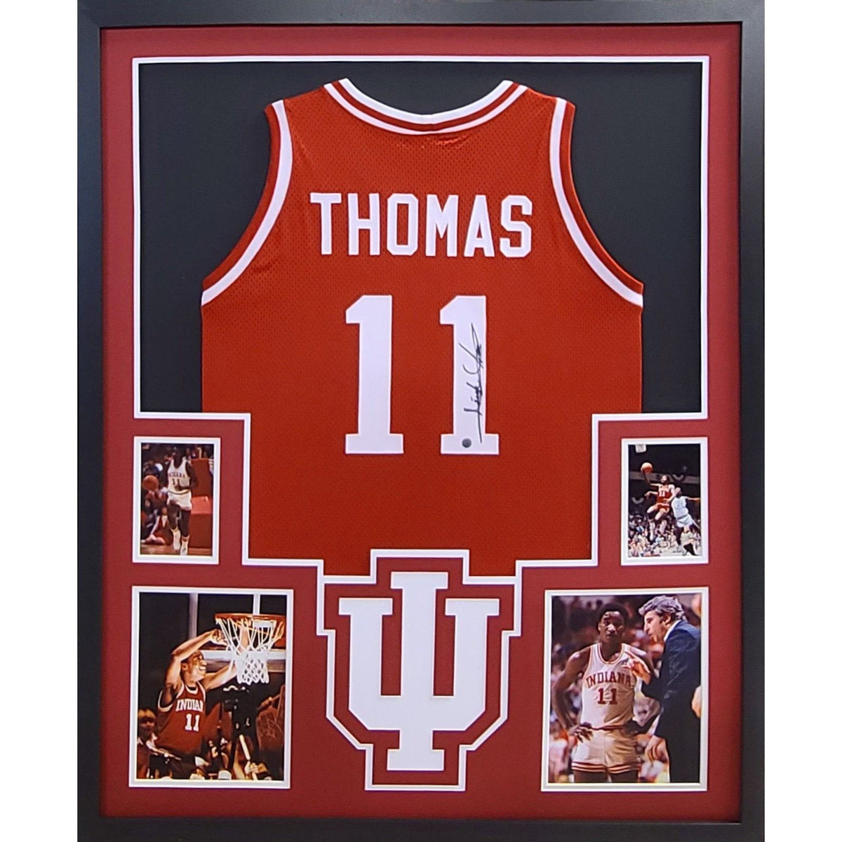 Isiah Thomas Framed Jersey GTSM Autographed Signed Indiana Hoosiers Pi