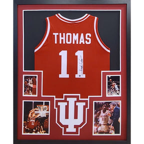 Isiah Thomas Framed Jersey GTSM Autographed Signed Indiana Hoosiers Pistons