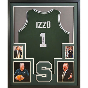 Tom Izzo Framed Signed Jersey Beckett Autographed Michigan State MSU