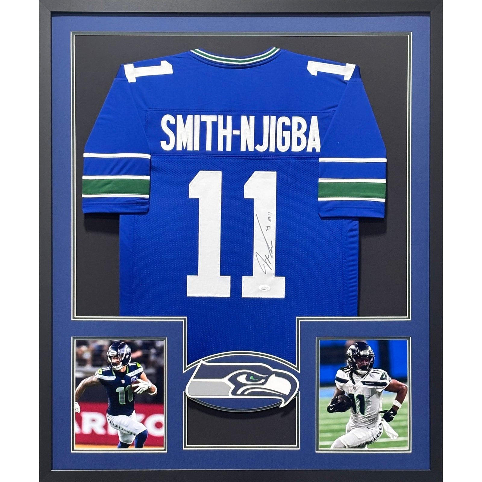 Jaxon Smith-Njigba Framed Signed Seahawks Jersey JSA Autographed