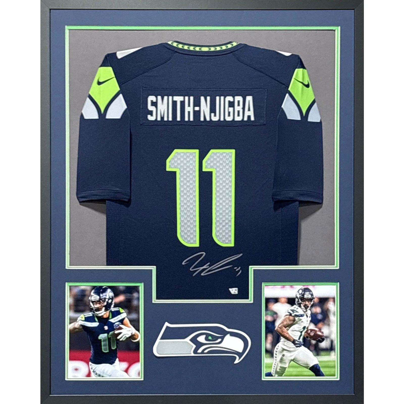 Jaxon Smith-Njigba Framed Signed Seahawks Jersey Fanatics Autographed