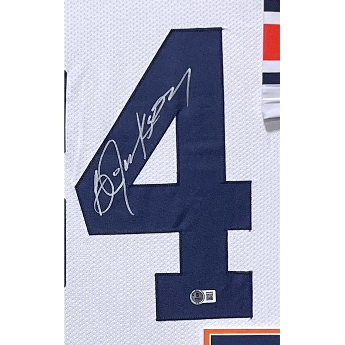 Bo Jackson Framed Signed White Jersey Beckett Autographed Auburn
