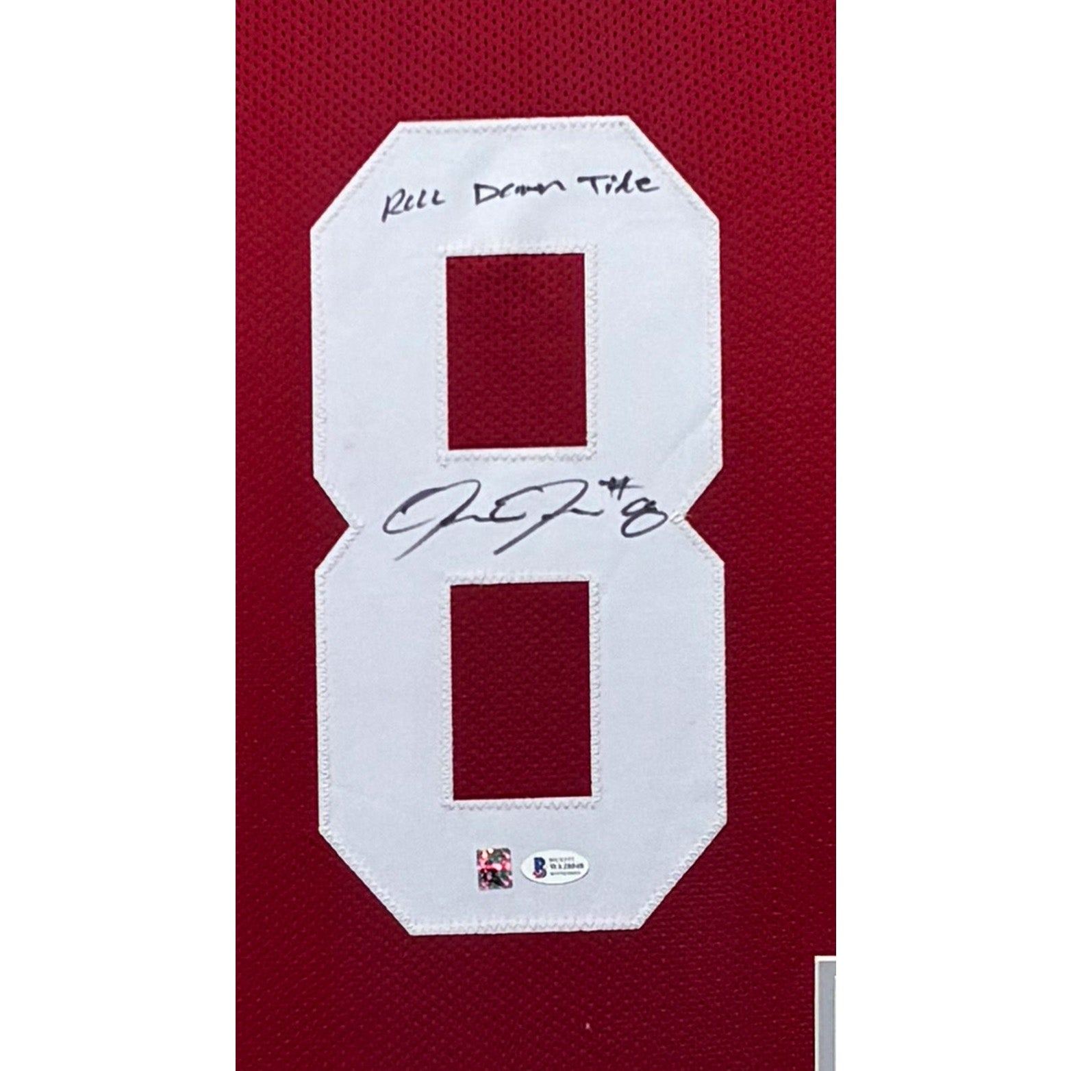 Josh Jacobs Signed Framed Jersey Beckett Autographed Alabama