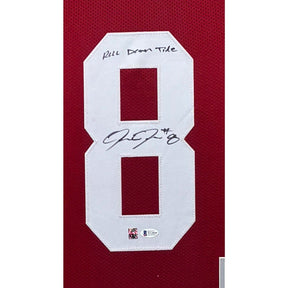 Josh Jacobs Signed Framed Jersey Beckett Autographed Alabama