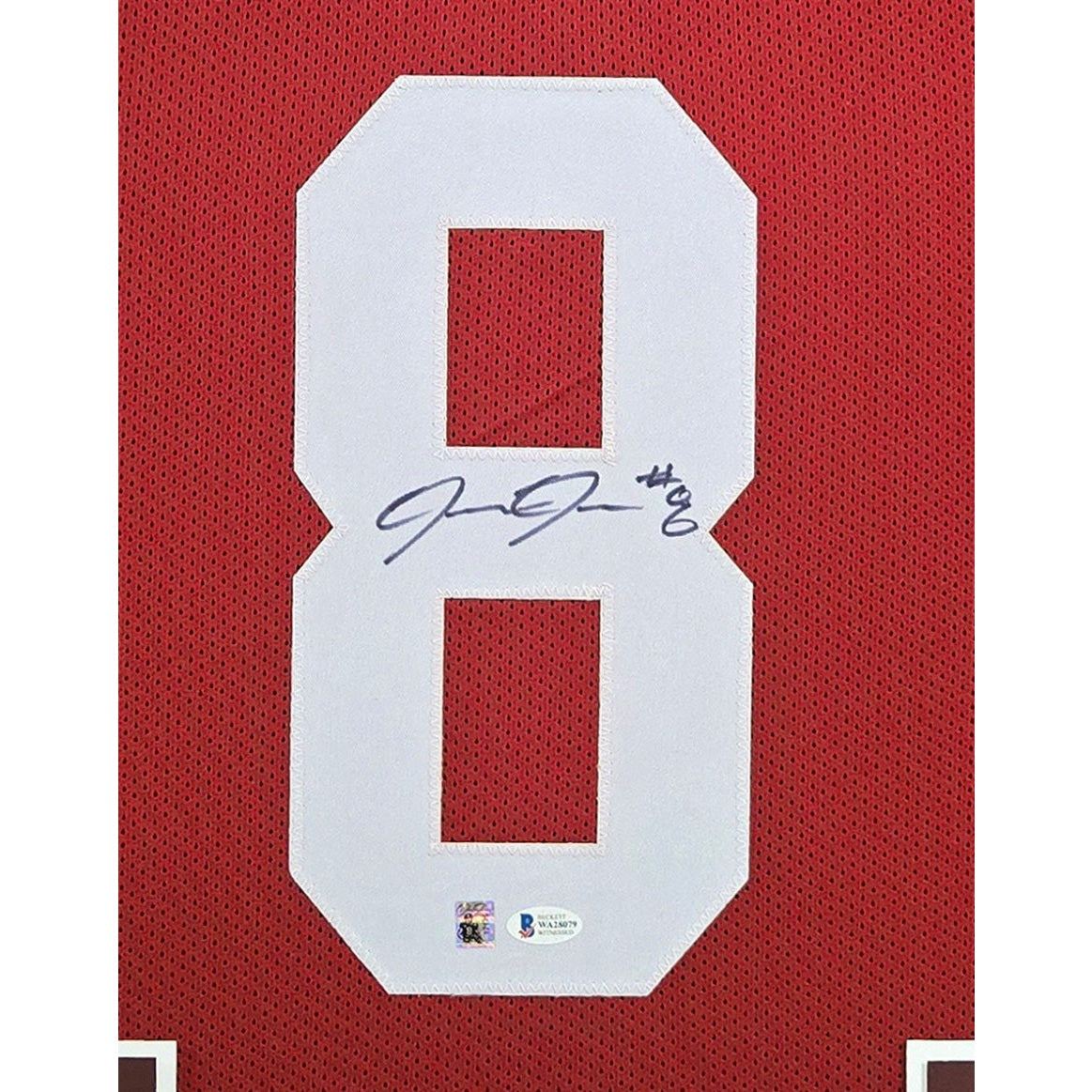 Josh Jacobs Signed Framed Jersey Beckett Autographed Alabama 4P