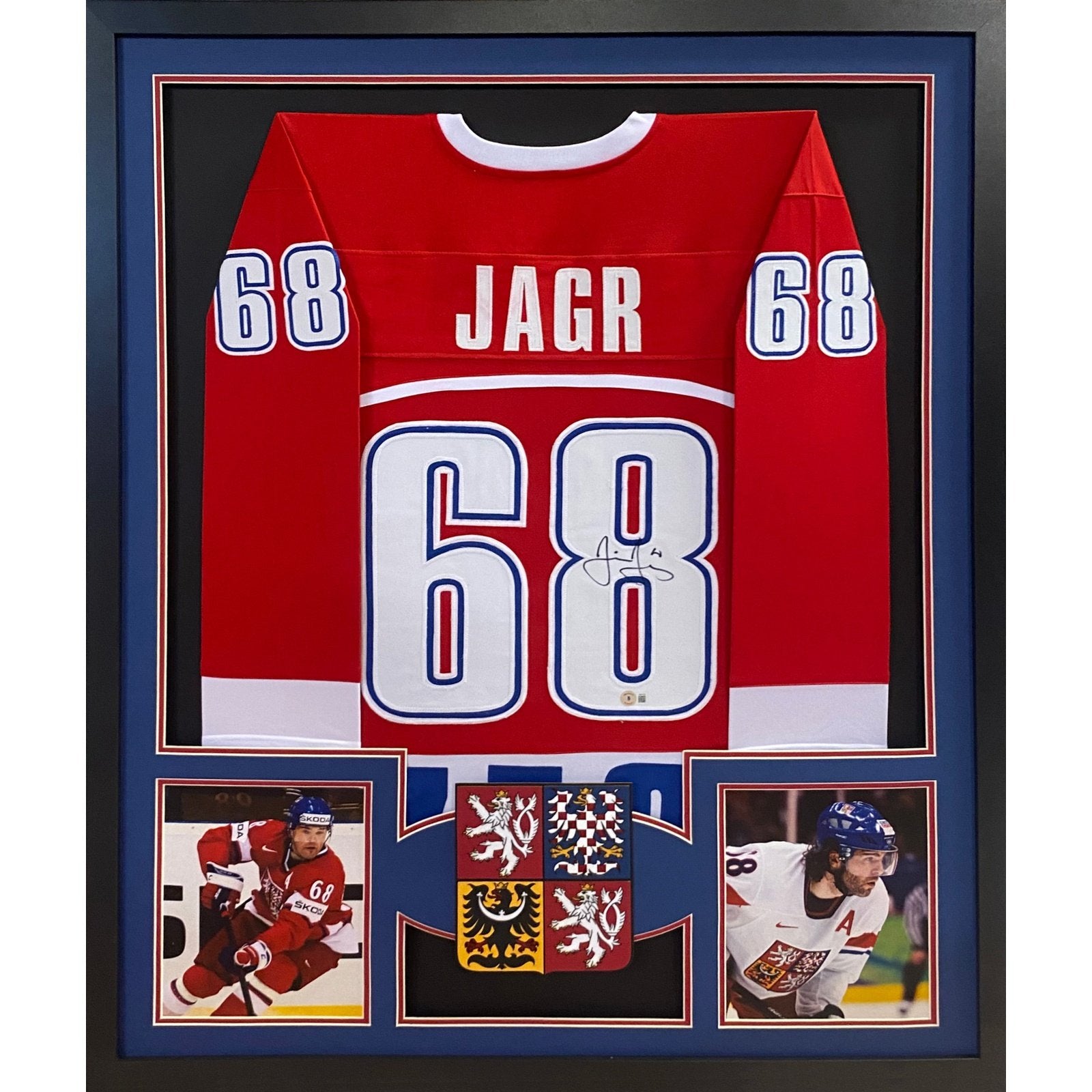 Jaromir Jagr Framed Signed Jersey Beckett Autographed Czech Republic Team