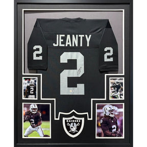 Ashton Jeanty Signed Framed Jersey Beckett Autographed Las Vegas Raiders 4P