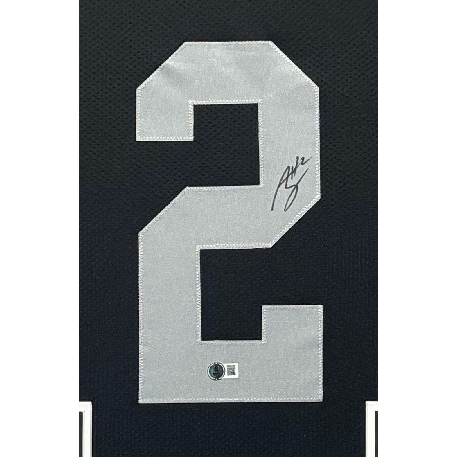 Ashton Jeanty Signed Framed Jersey Beckett Autographed Las Vegas Raiders