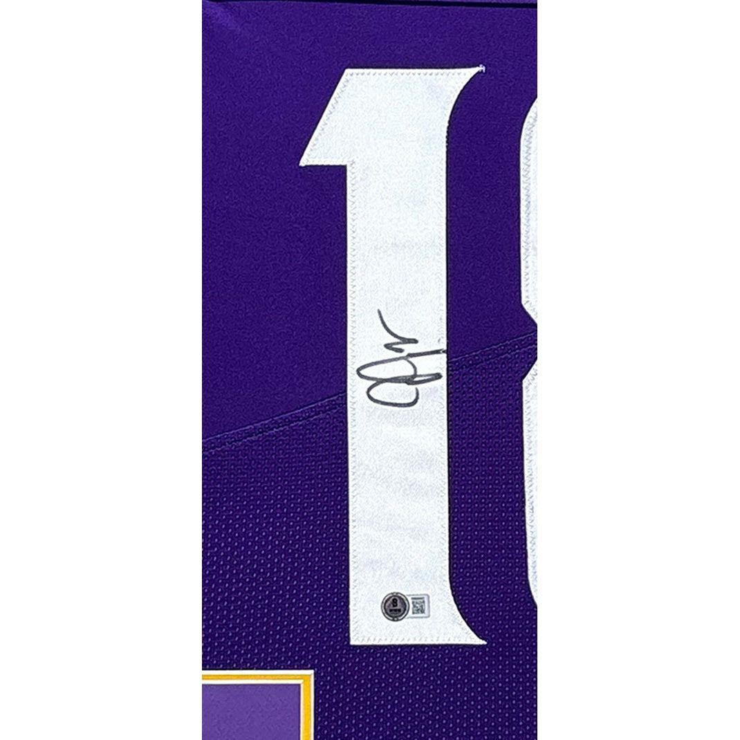 Justin Jefferson Signed Framed Purple Jersey Beckett Autographed Vikings