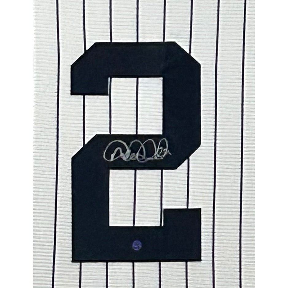 Derek Jeter Framed Signed Jersey JSA New York Yankees Autographed Back