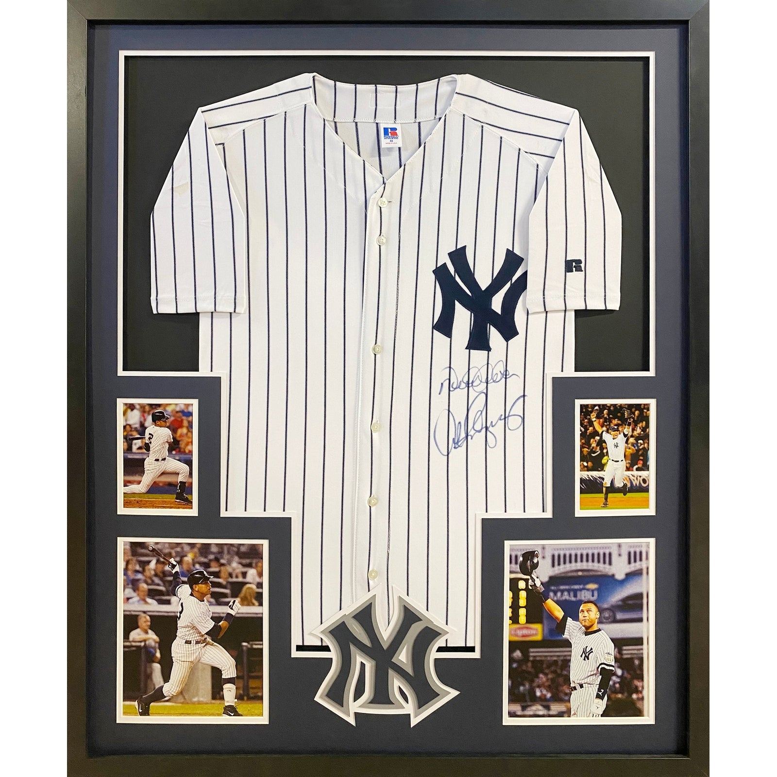 Derek Jeter Alex Rodriguez Framed Signed Jersey Steiner Yankees Autographed