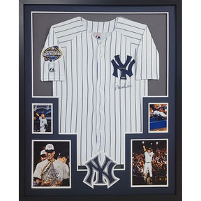 Derek Jeter Framed Signed Jersey Steiner New York Yankees Autographed Front