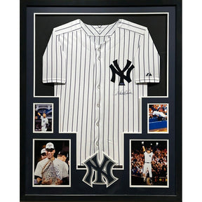 Derek Jeter Framed Signed Jersey Steiner NY Yankees Autographed Front