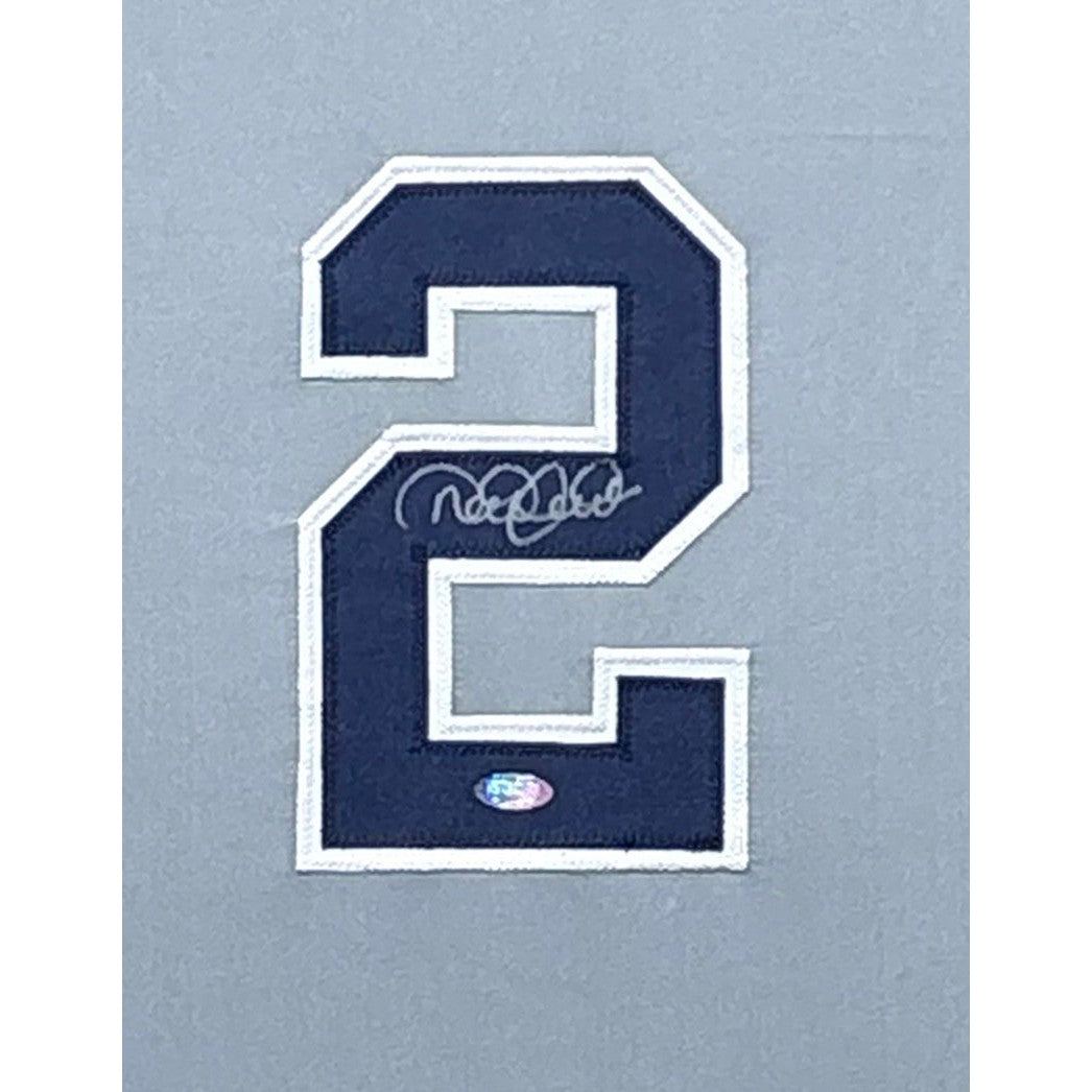 Derek Jeter Framed Signed Grey Jersey Steiner New York Yankees Autographed 2P