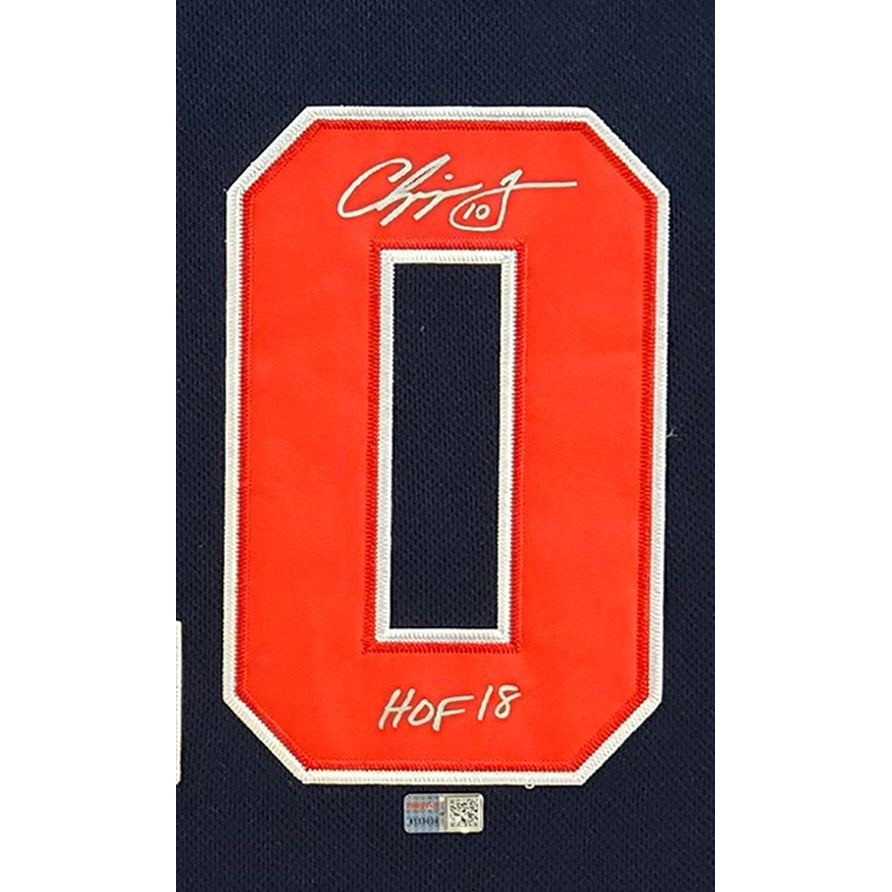 Chipper Jones Signed Framed Blue Jersey Tristar Autographed Atlanta Braves