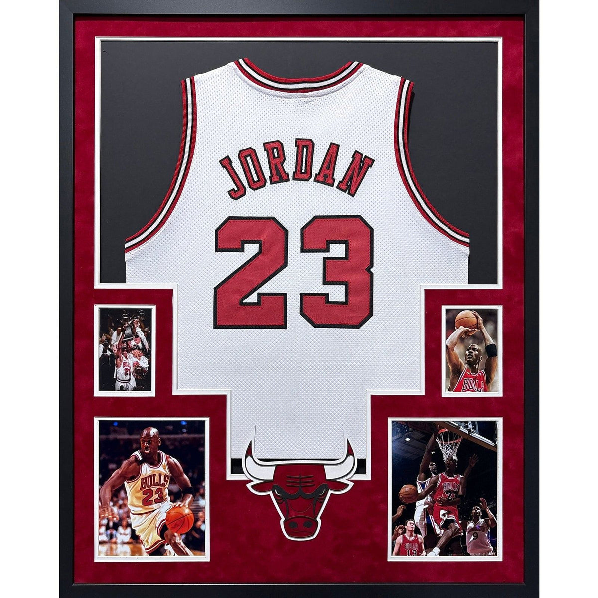 Michael Jordan UNSIGNED Framed Jersey Chicago Bulls BBG