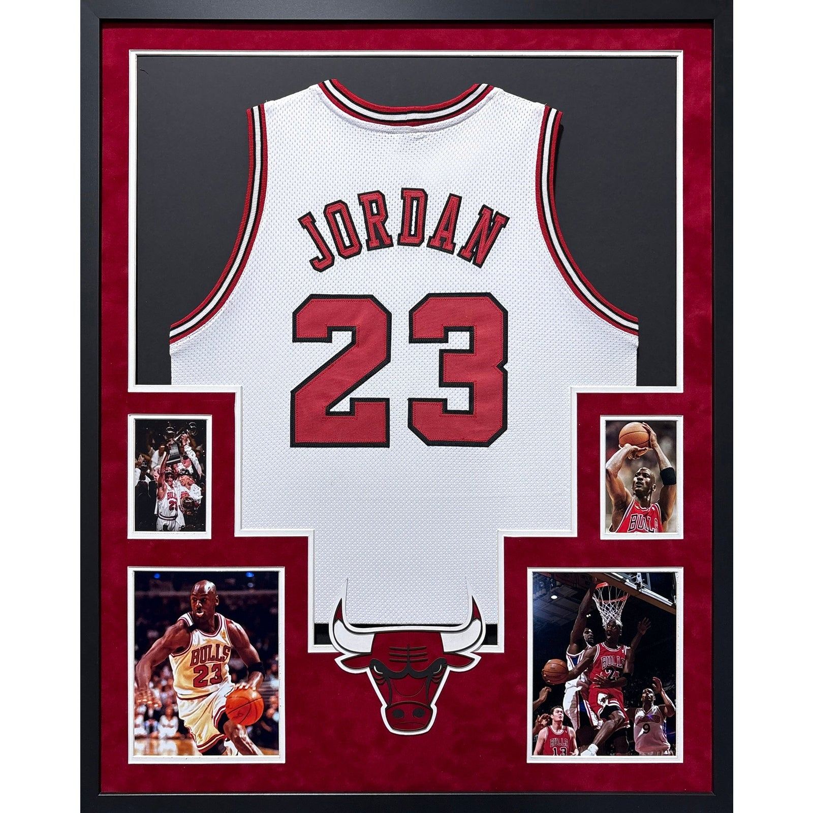Michael Jordan UNSIGNED Framed Jersey Chicago Bulls BBG