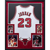 Michael Jordan UNSIGNED Framed Jersey Chicago Bulls BBG