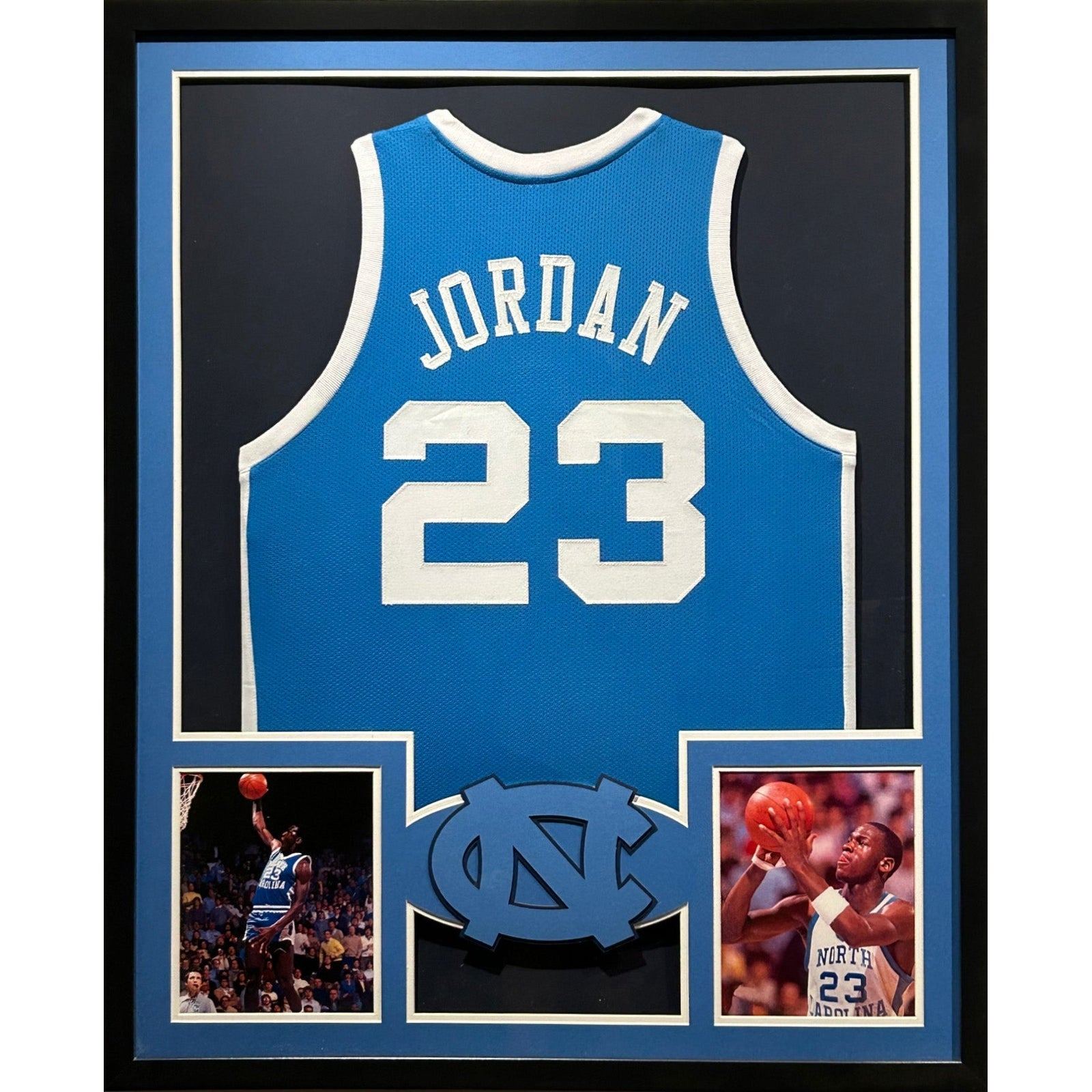 Michael Jordan UNSIGNED Framed Jersey UNC North Carolina Bulls 2PB