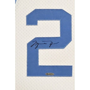 Michael Jordan Framed Signed UNC White Jersey UDA Autographed UpperDeck