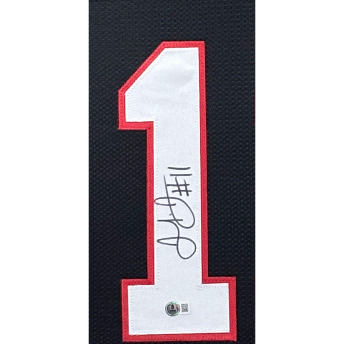 Julio Jones Framed TB Jersey Beckett COA Autographed Atlanta Falcons