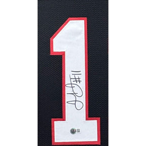 Julio Jones Framed TB Jersey Beckett COA Autographed Atlanta Falcons