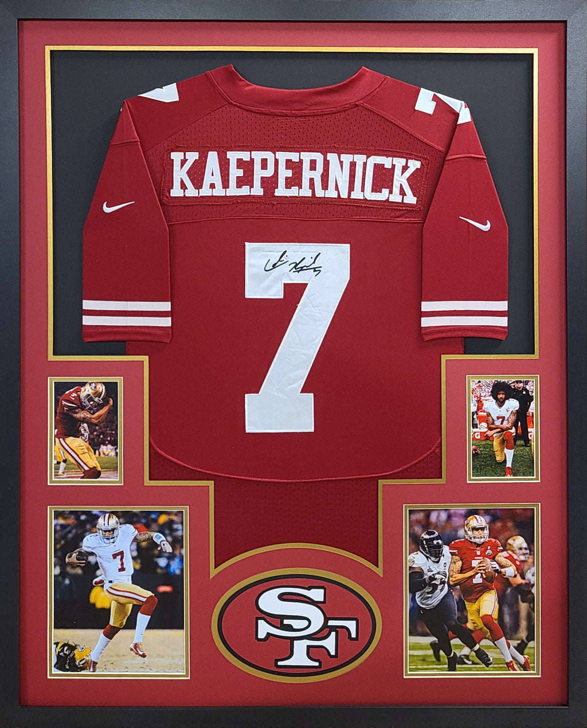 Colin Kaepernick Framed Jersey Autographed San Francisco 49ers Reprinted Auto