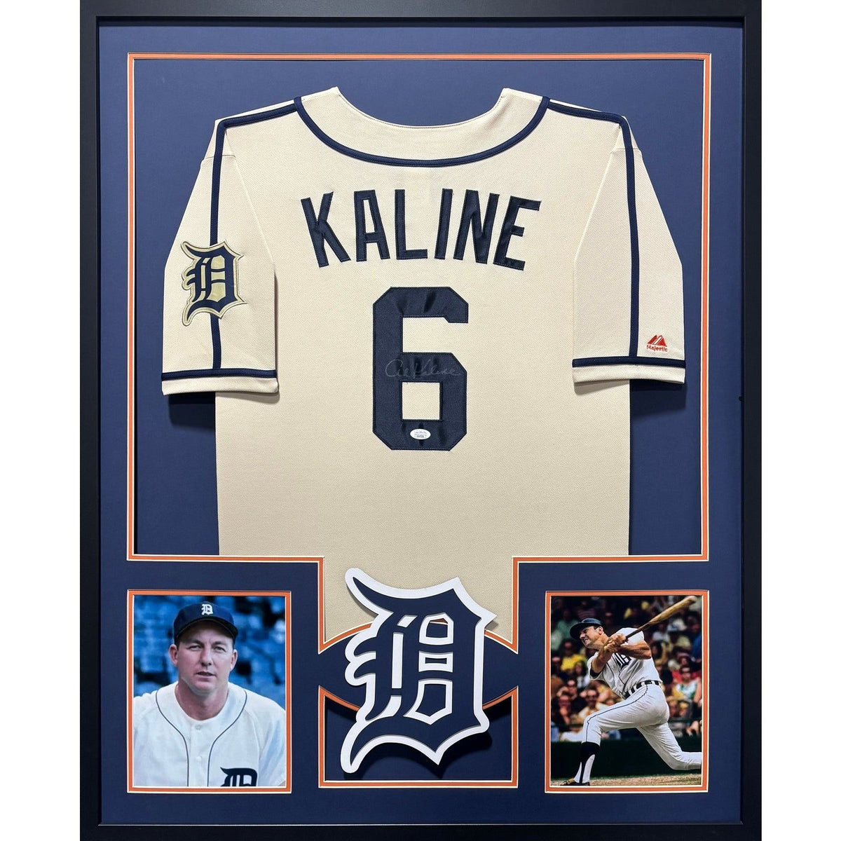Al Kaline Signed Framed Jersey JSA Autographed Detroit Tigers Patch