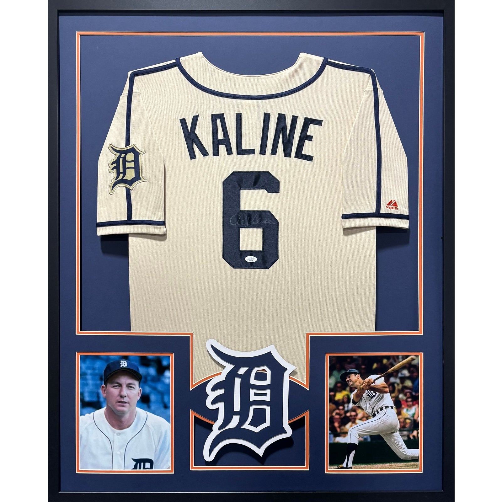 Al Kaline Signed Framed Jersey JSA Autographed Detroit Tigers Patch