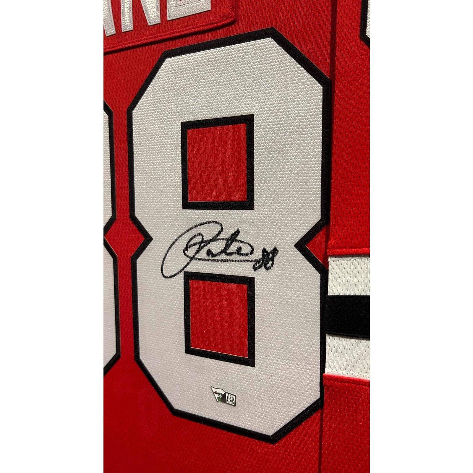 Framed Patrick Kane Chicago Blackhawks Autographed Red Adidas
