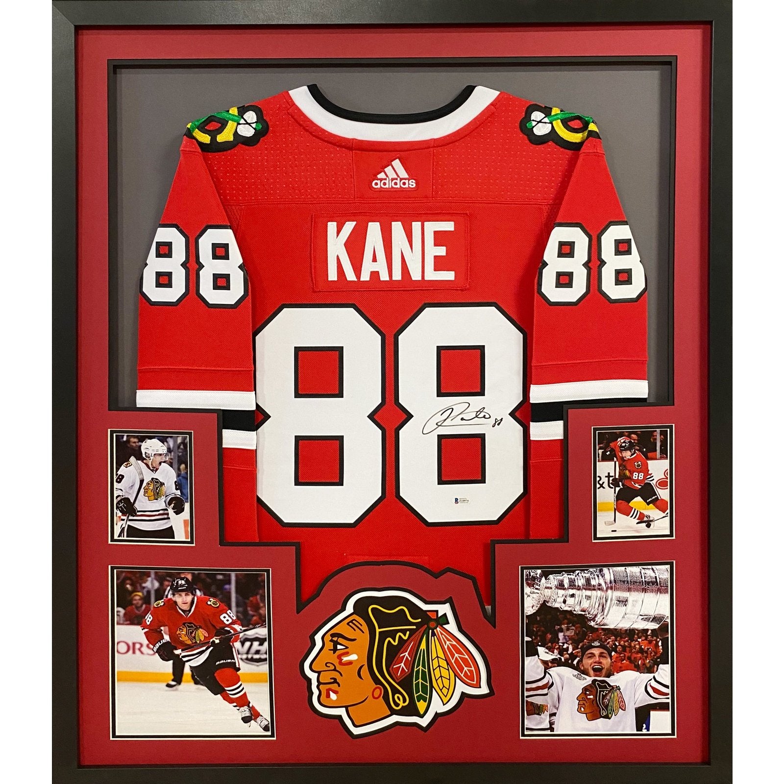 Patrick Kane Framed Signed Jersey Beckett Chicago Blackhawks Autographed