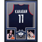 Alex Karaban Signed Framed Jersey Beckett Autographed Uconn Connecticut