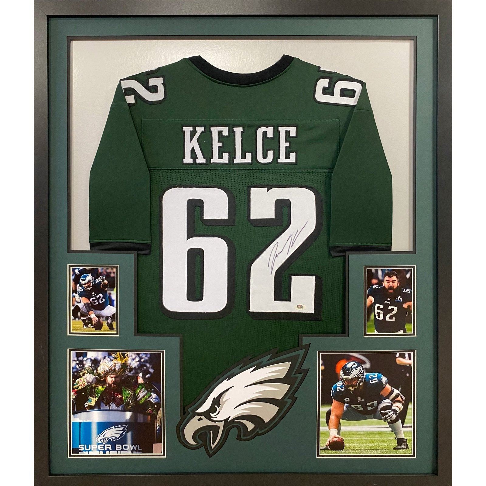 Jason Kelce Framed Signed Jersey PSA/DNA Autographed Philadelphia Eagles