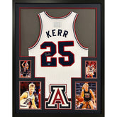 Steve Kerr Framed Signed Arizona Jersey UDA Autographed College Bulls