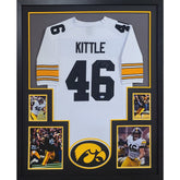 George Kittle Framed Signed Jersey PSA/DNA Autographed Iowa Hawkeyes White