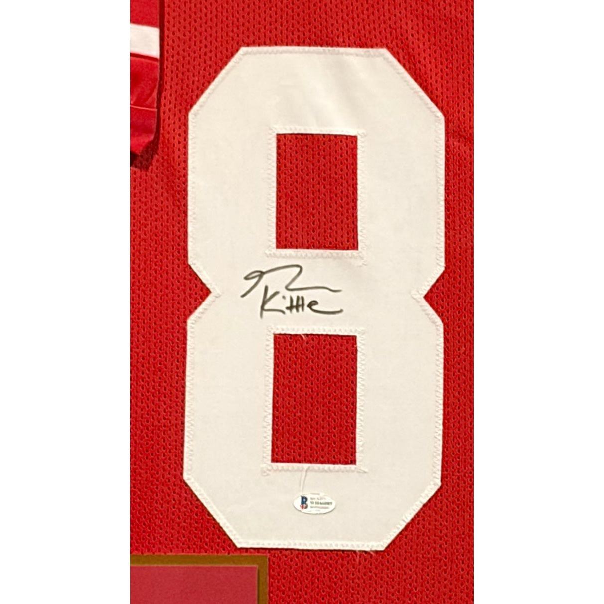 George Kittle Framed Signed Red Jersey Beckett Autographed SF 49ers NS