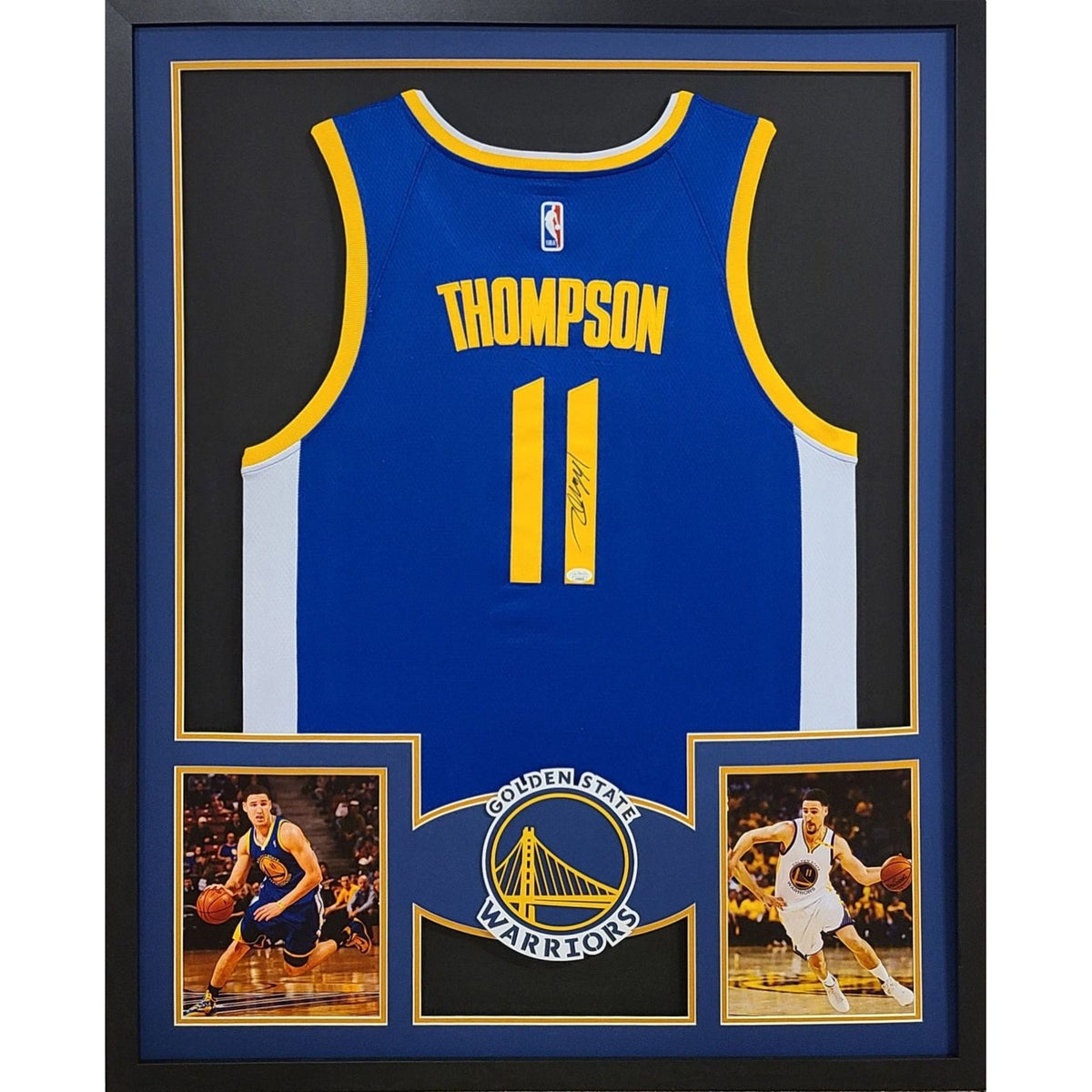 Klay Thompson Framed Signed Jersey JSA Autographed Golden State Warriors